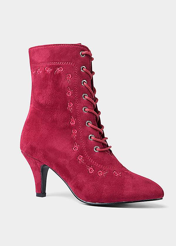Joe Browns Flower Embroidered Ankle Boots