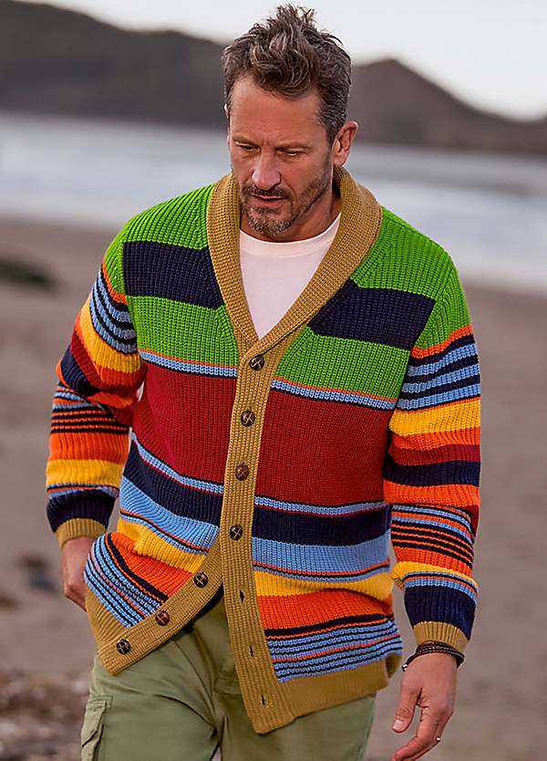 Joe Browns Standout Stripe Shawl Neck Cardigan | Freemans