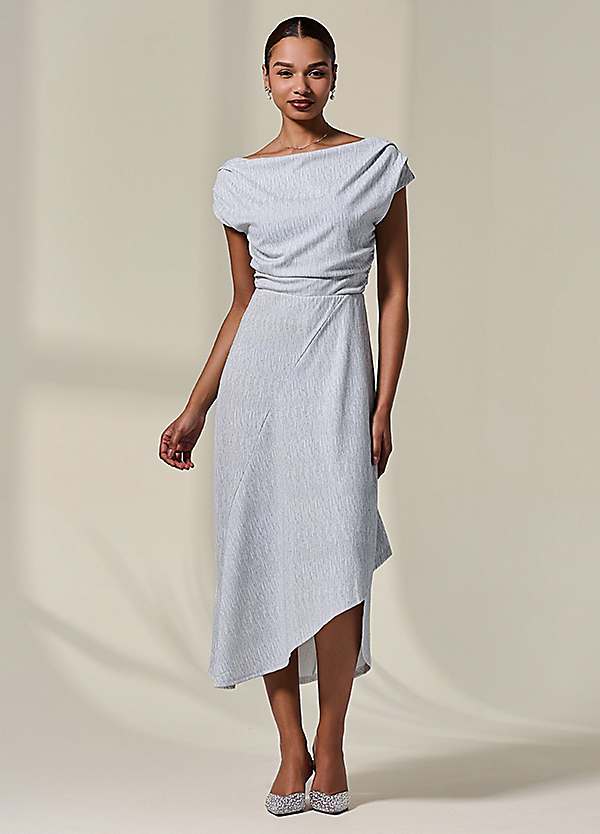 floaty asymmetric midi dress Whimsy Asymmetrical Midi Dress Black main image 1
