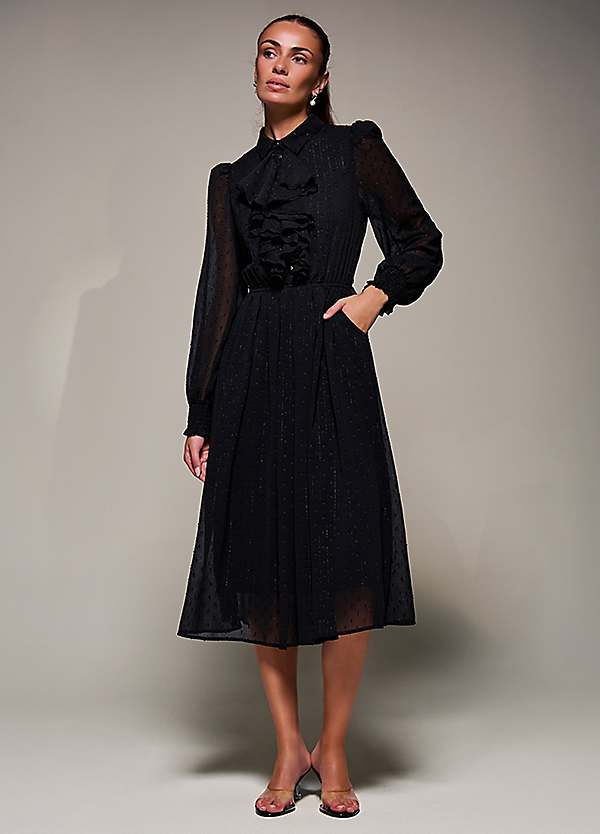 jolie moi lace dress Midi Dress Jolie Moi Long Dresses Jolie Moi Women's Gray Lace Detail Long Sleeve Midi Dress