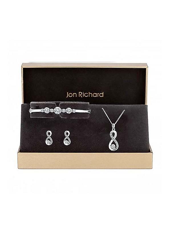 Jon Richard Infinity Bangle Trio Set Freemans