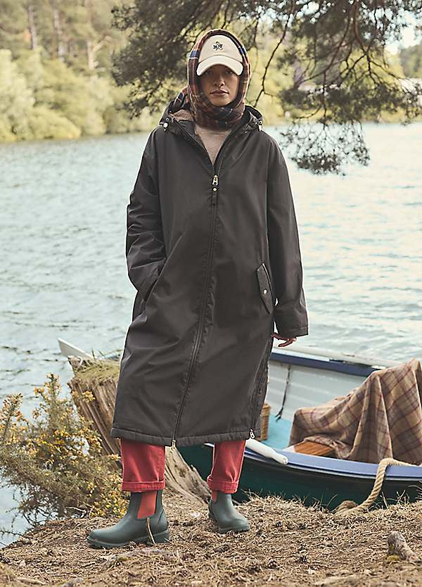 Joules Coverall Oversized Fleece Lined Waterproof Coat