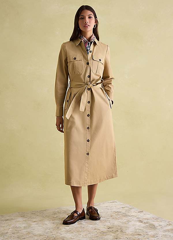Joules Meredith Tan Midi Dress | Freemans