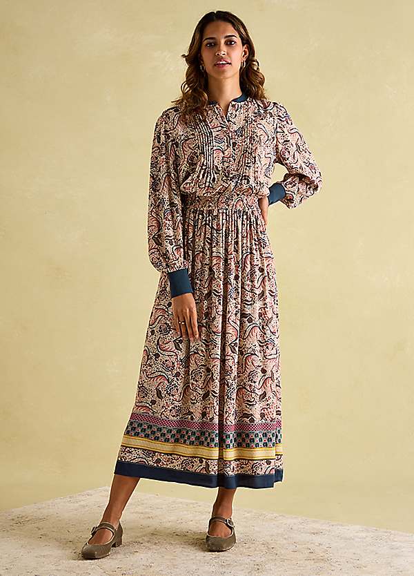 Joules Rosa Printed Midi Shirt Dress Freemans