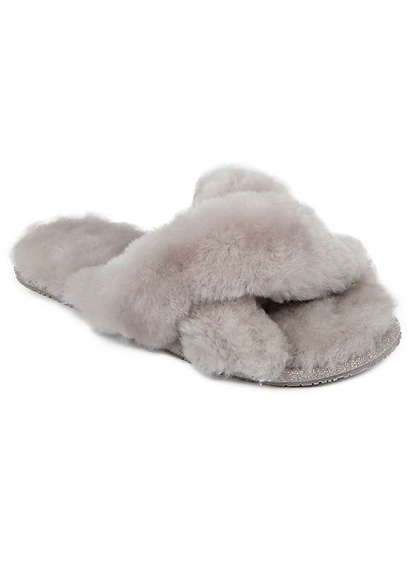 Just sheepskin best sale grey slippers