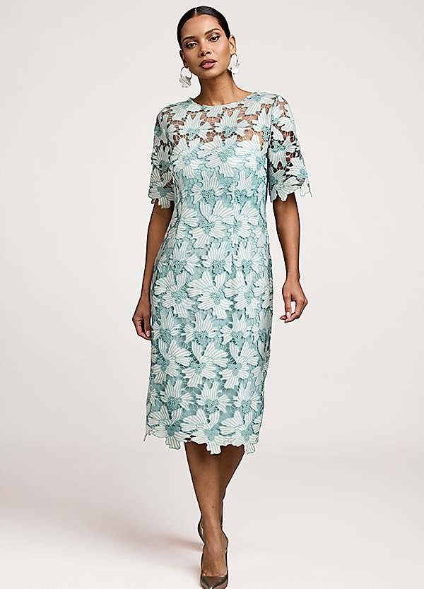 Kaleidoscope Duck Egg Lace Dress | Freemans Kaleidoscope Duck Egg Lace Dress | Freemans