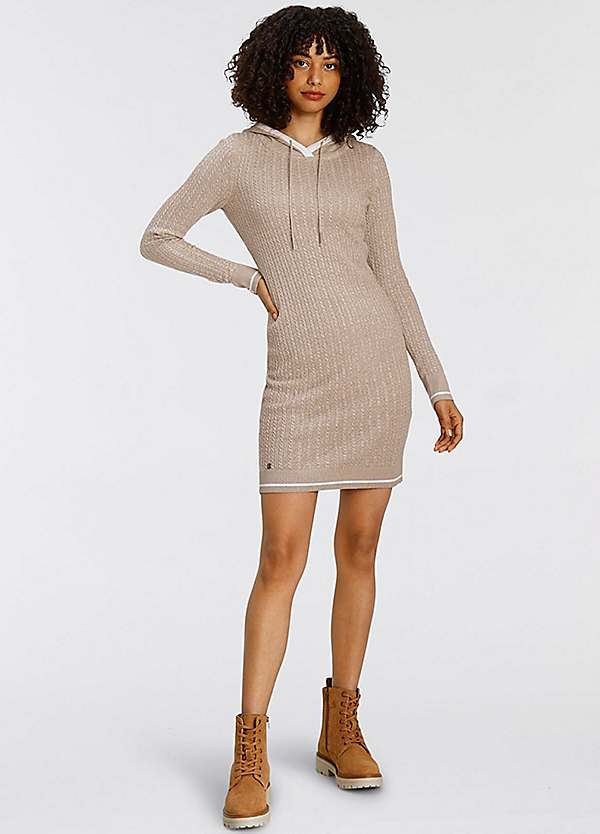 Hooded knit dress online