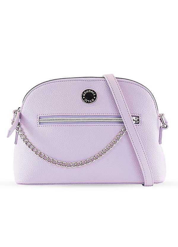 Kendall Kylie Lilac Pebbled Chain Crossbody Bag