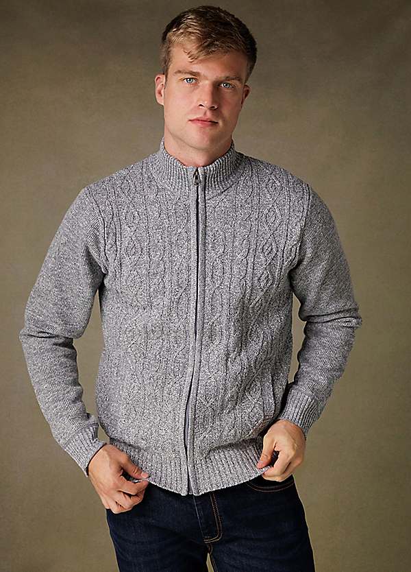 Pull homme col zippé gris anthracite XXL KENSINGTON à Prix Carrefour