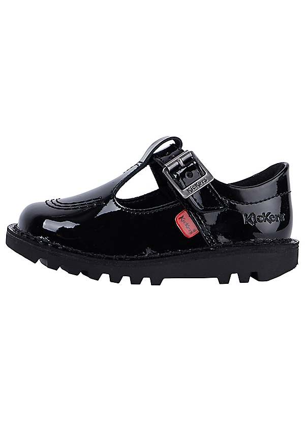 Kickers Kick T Patent Infants T Bar Shoes