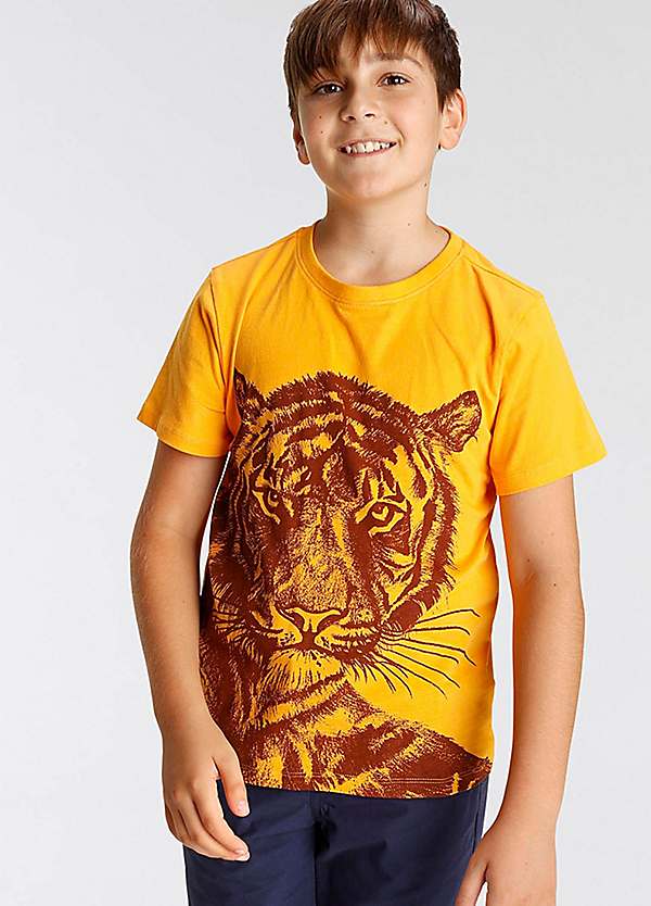 Kidsworld Tiger Print Jersey T-Shirt | Freemans | Shirt-Sets