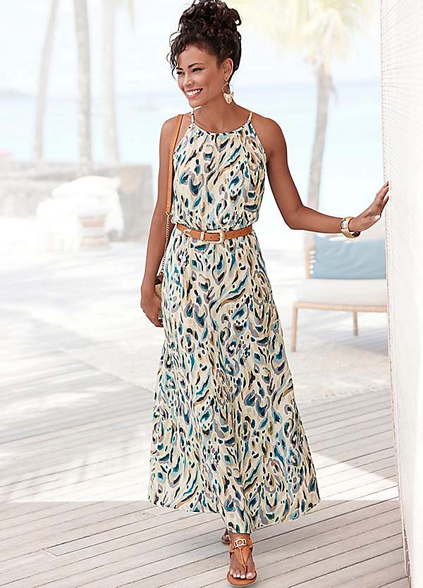 LASCANA Animal Print Maxi Dress