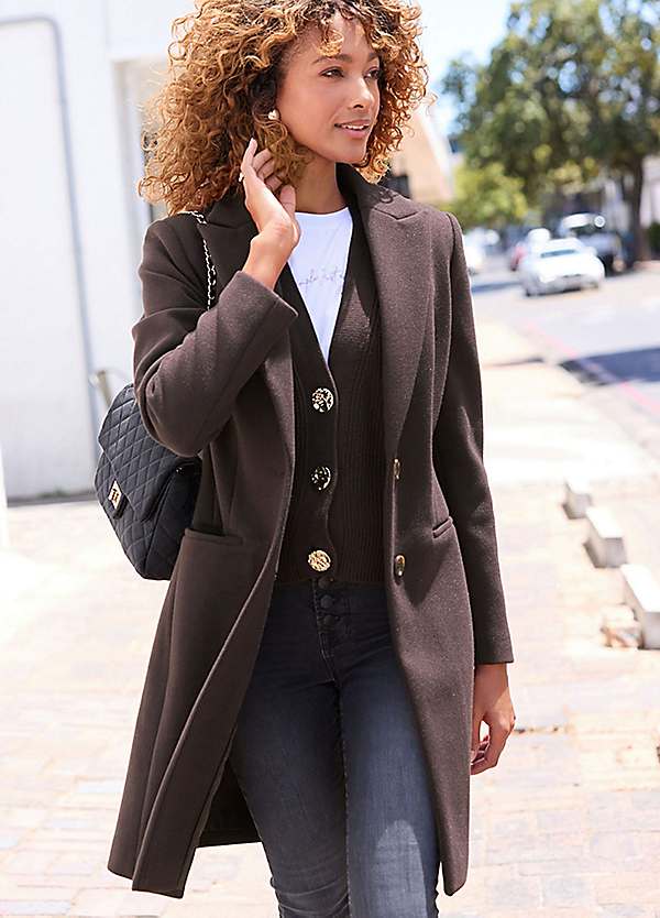LASCANA Lapel Collar Tailored Coat | Freemans
