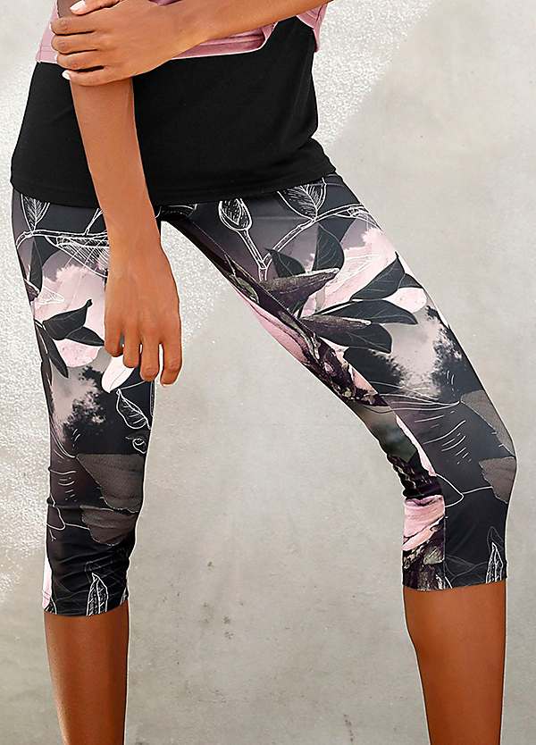 Printed Capri Sports Leggings by active by LASCANA