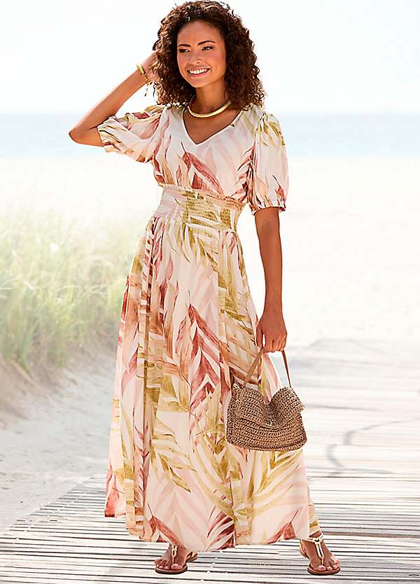 LASCANA Smocked Waist Maxi Dress Freemans