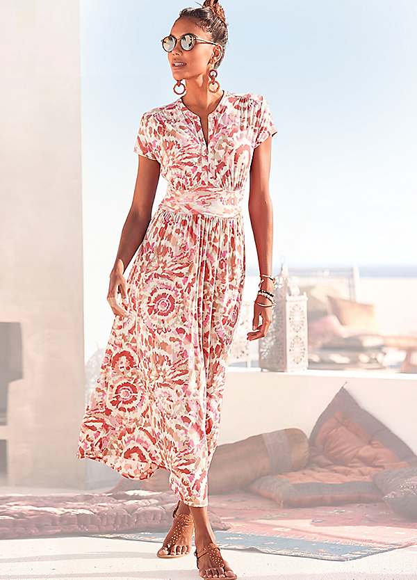 peony midi dress Peony Bloom Tiered Midi Dress