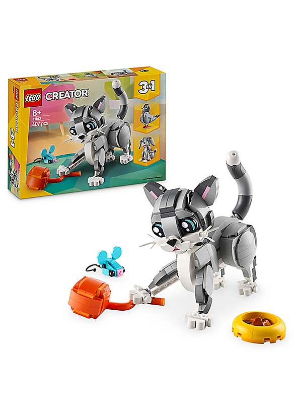 LEGO Creator 3 In 1 Playful Cat Figure Toy Animal Set