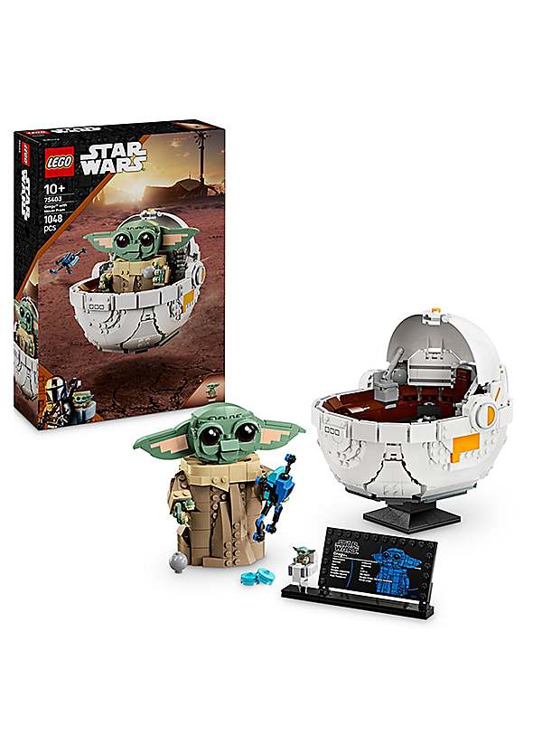 LEGO Star Wars Grogu with Hover Pram Building Toy Freemans