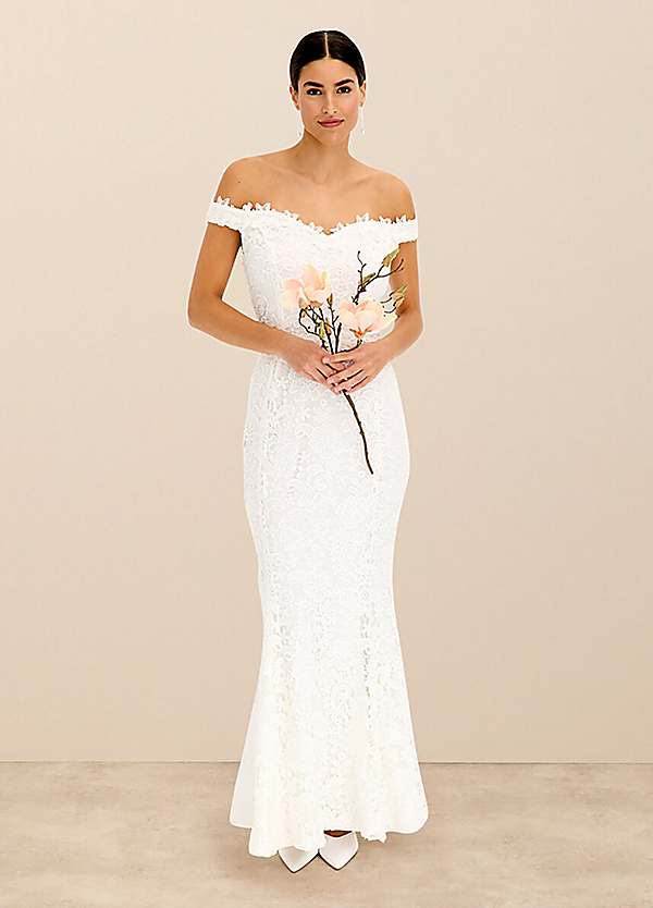 chinese dress ladies Lace Dress with Bardot Neck – FrouFrou Couture