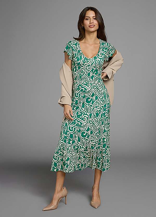 Laura Scott All-Over Printed Jersey Midi Dress | Freemans