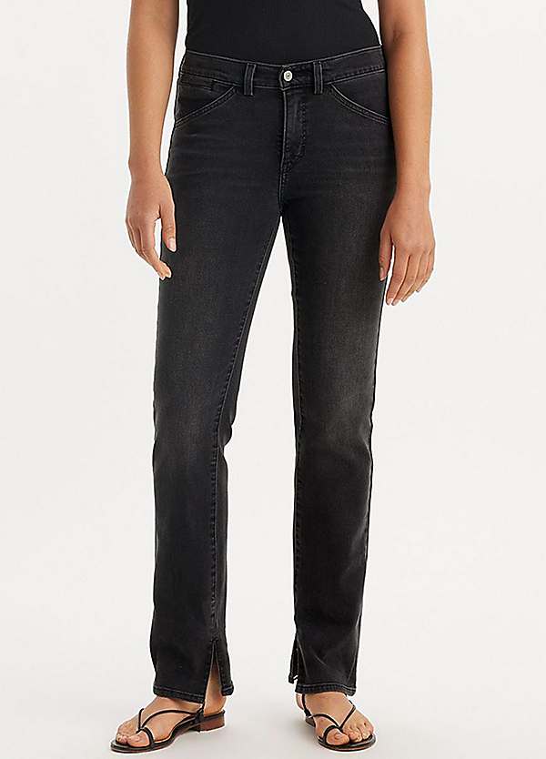 Levi's 314 Shaping Straight Leg Black Jeans Freemans