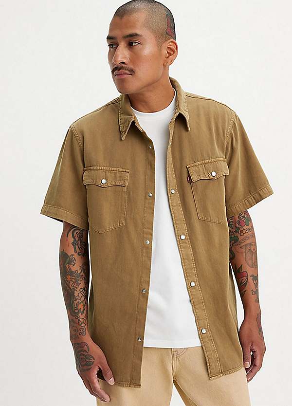 Levi's Short Sleeve Sand Denim Shirt Freemans
