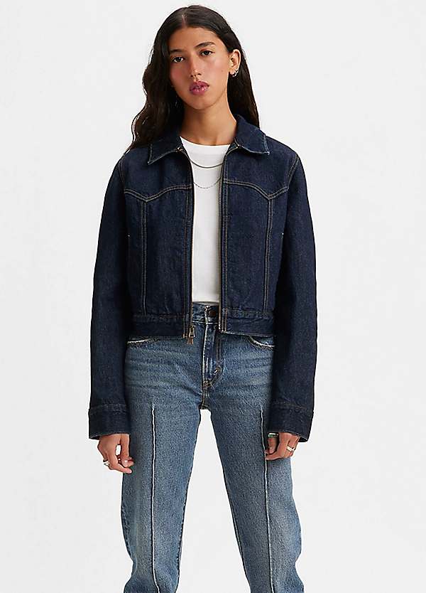 Levi s Zip Up Slim Fit Trucker Denim Jacket