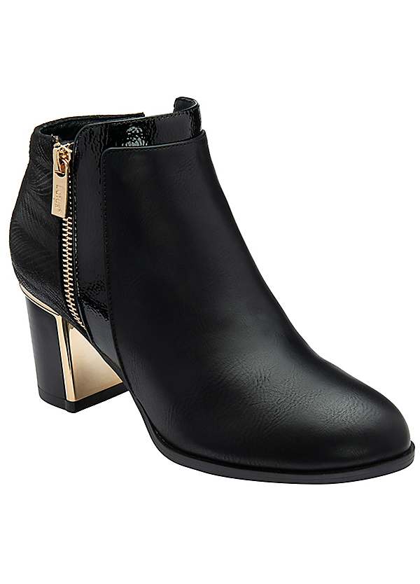 Lotus Danielle Black Ankle Boots Freemans