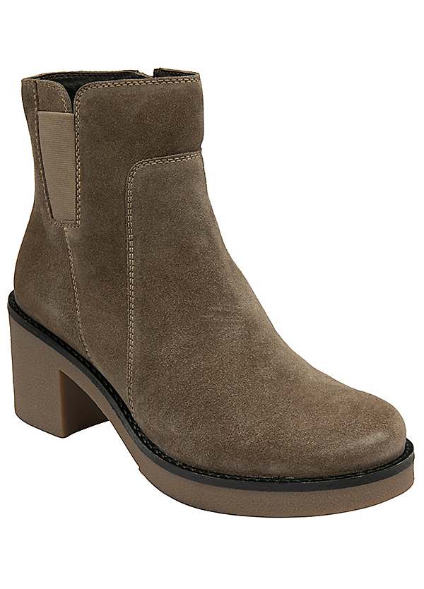 Lotus Lenora Taupe Suede Ankle Shoe Boots Freemans