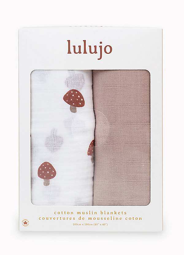 Lulujo Pack Cotton Swaddle Mushroom Sand Freemans