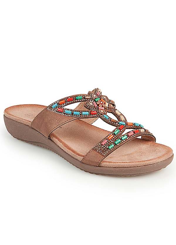 Beaded flip hot sale flop sandals