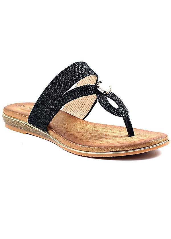 Lunar 2024 black sandals