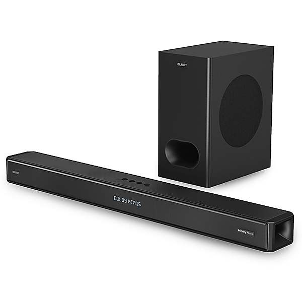 Wireless soundbar store with dolby atmos