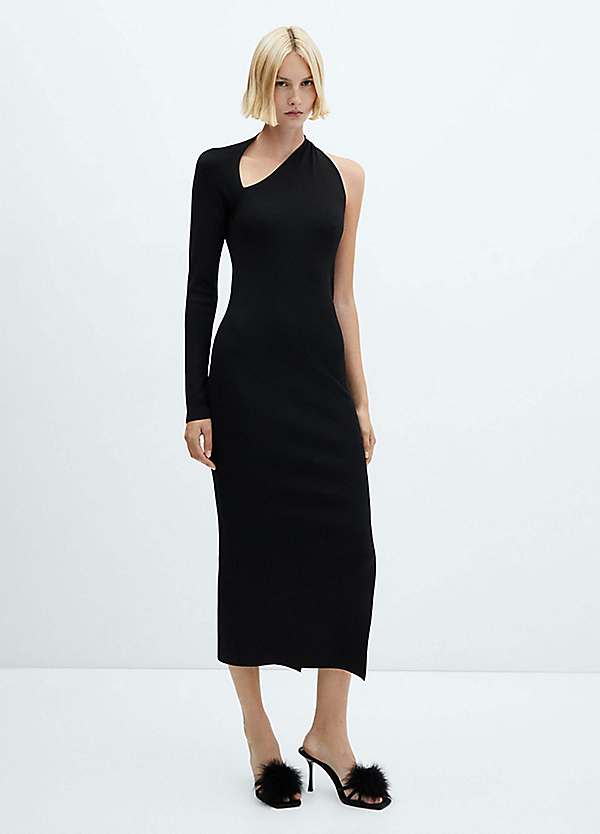 navy blue dress for baby girl Women's Side Slit Asymmetrical Dress