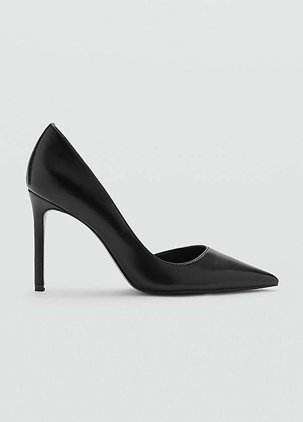 Mango Black Audrey Patent Court Shoes