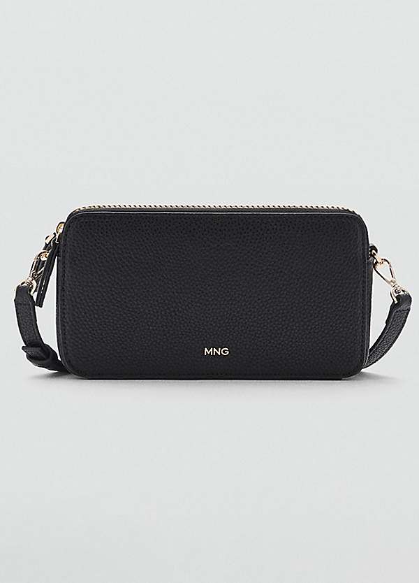 Leather Bags Mango Zipped Lap Belt Bag Mango Black Donga Crossbody