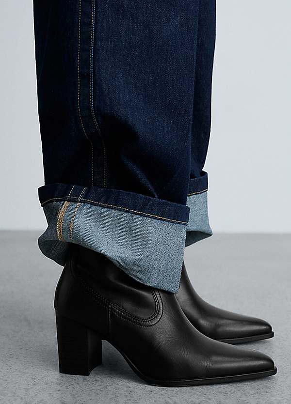 Mango Black Lily Ankle Boots Freemans