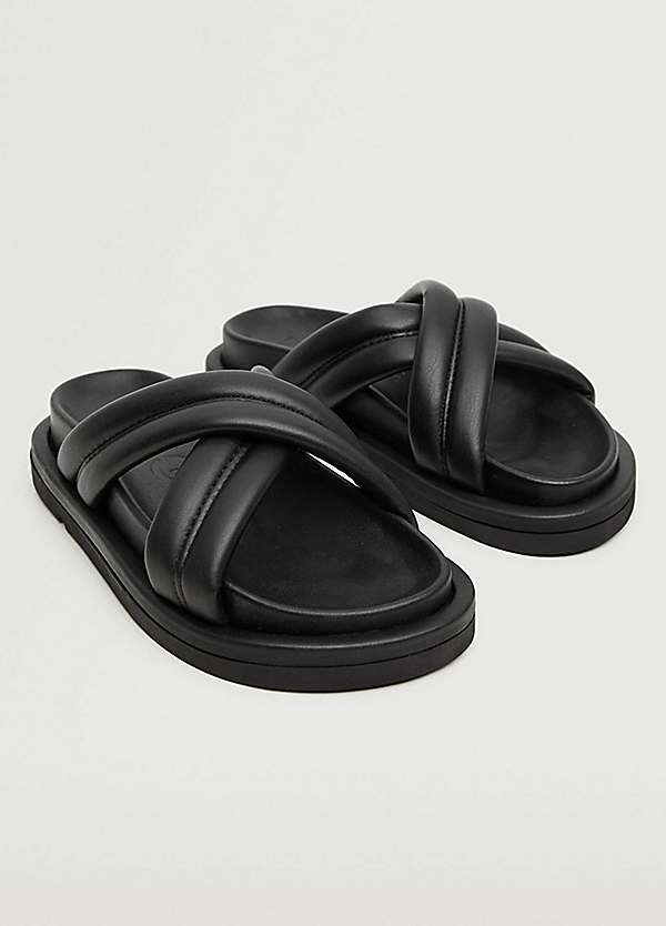 Mango discount quilted sandals