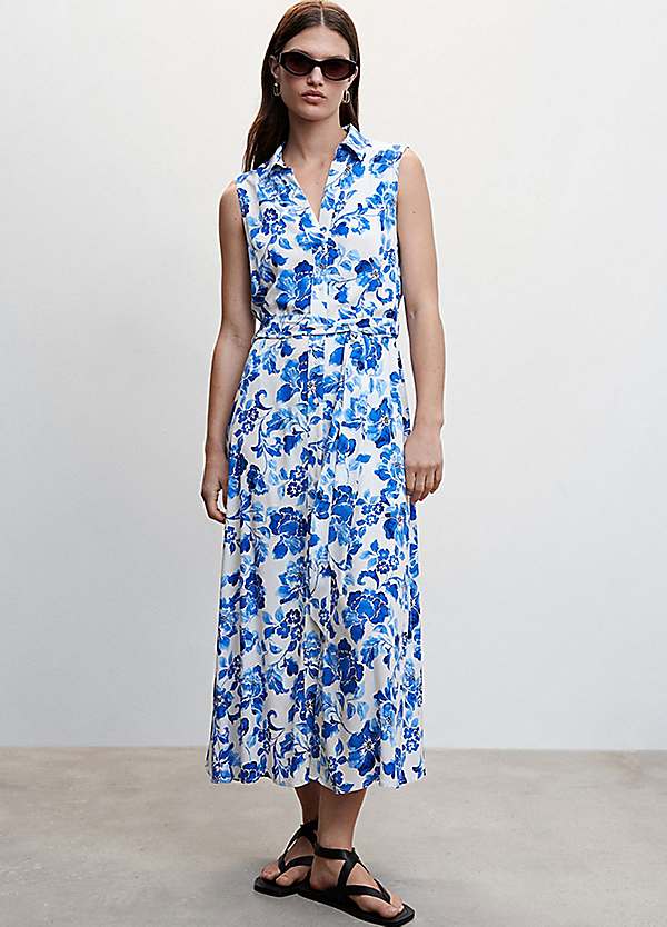 Mango blue hotsell floral dress