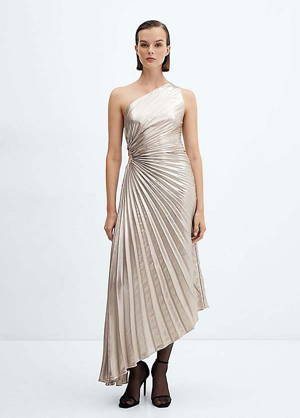 Mango best sale metallic dress