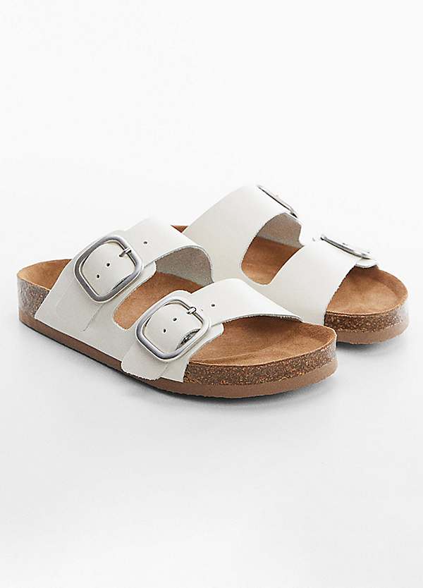 Mango Etna Buckle Leather Sandals Freemans