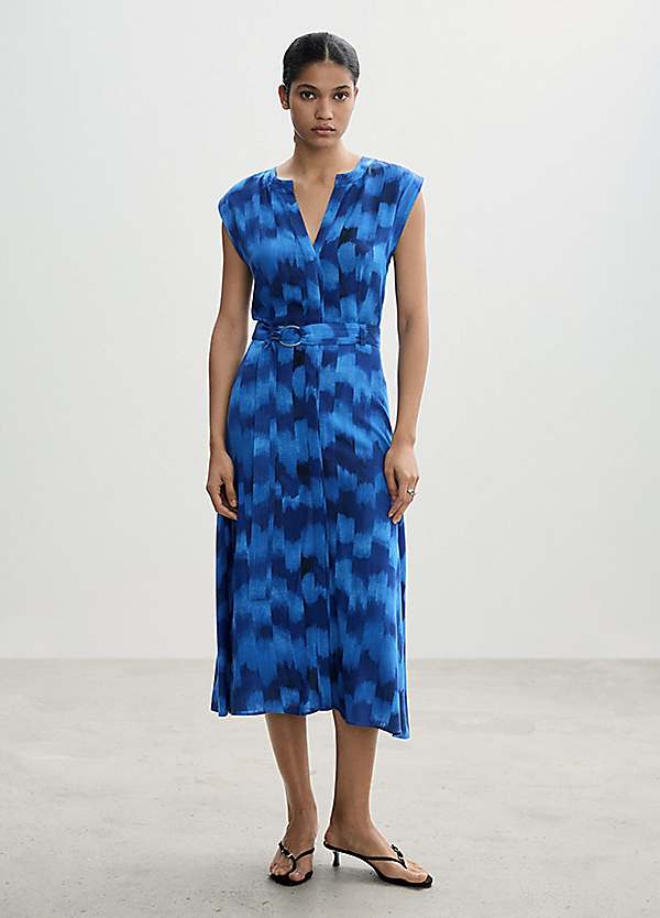 Mango Icat Blue Midi Dress | Freemans Mango Icat Blue Midi Dress | Freemans