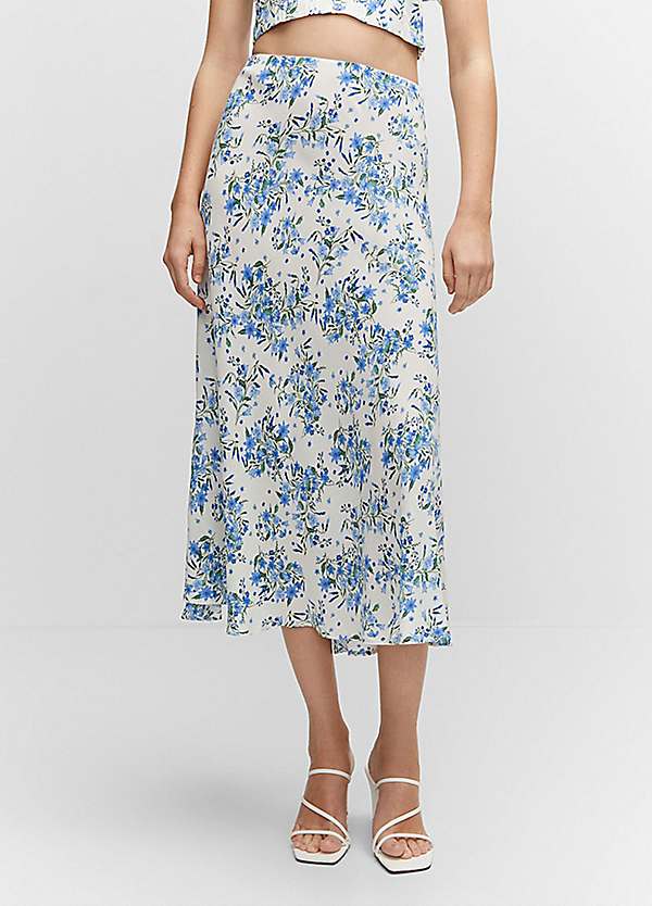 Mango printed clearance midi skirt