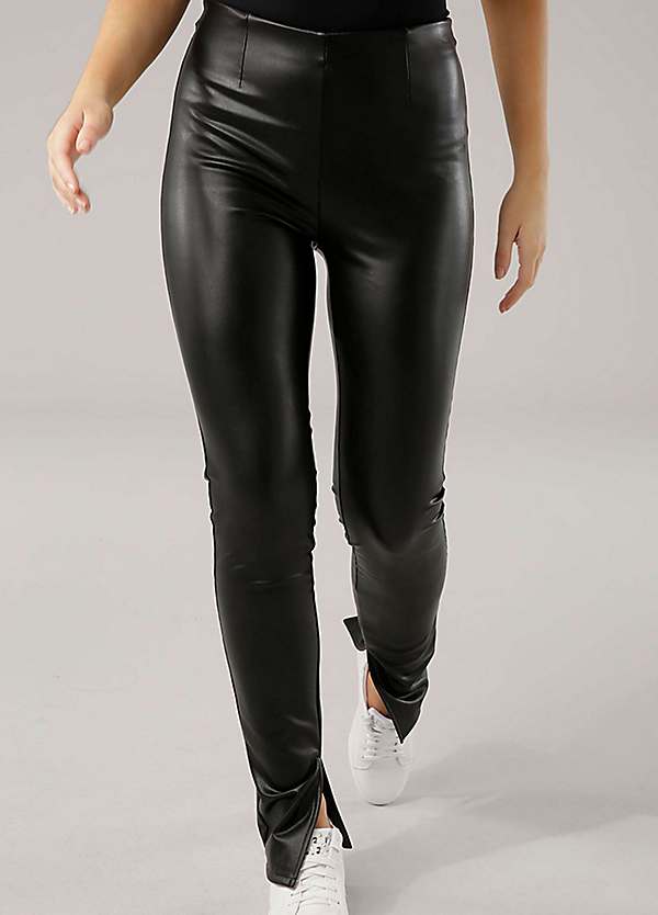 Faux leather hot sale bootcut pants