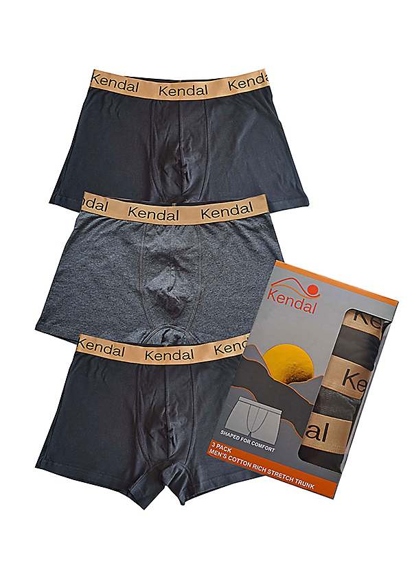 Mens 3Pk Kendal Comfort Fit Boxer Shorts