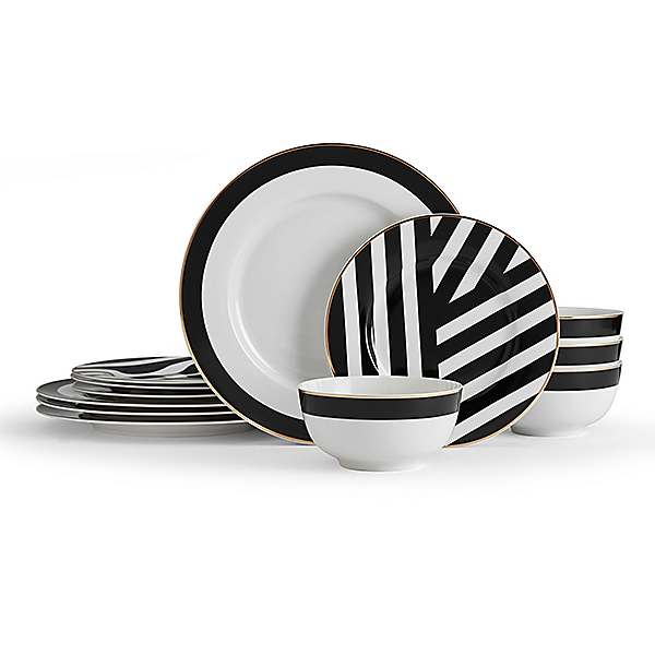 Mikasa Luxe Deco 12 Piece Dinner Set Freemans