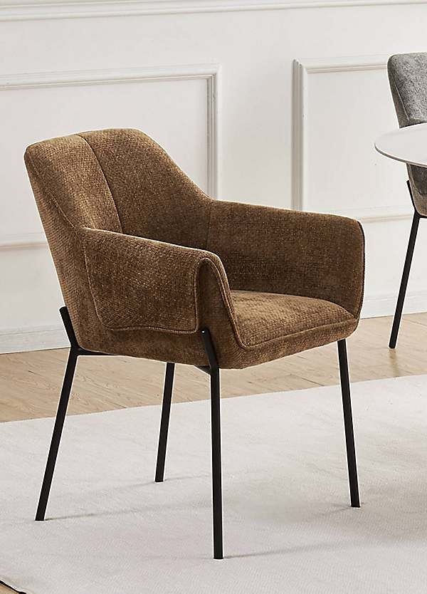 Milan Chenille Effect Dining Chair Freemans