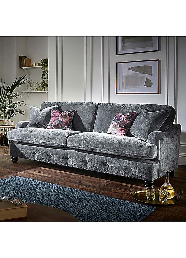 Crushed Velvet Sofa On Finance Baci Living Room