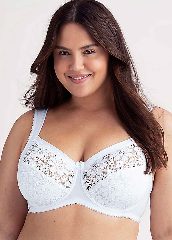 Buy A-E White Recycled Lace Full Cup Comfort Bra 40D | Bras | Argos
