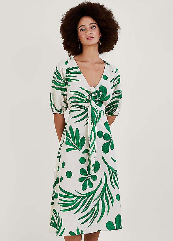 Next palm print dress sale